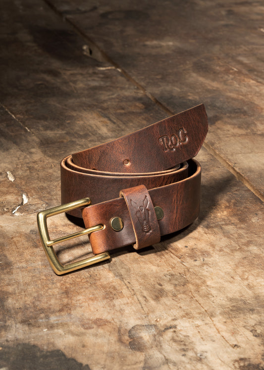 Handmade Leather Belt "The Frontier" Copperhead