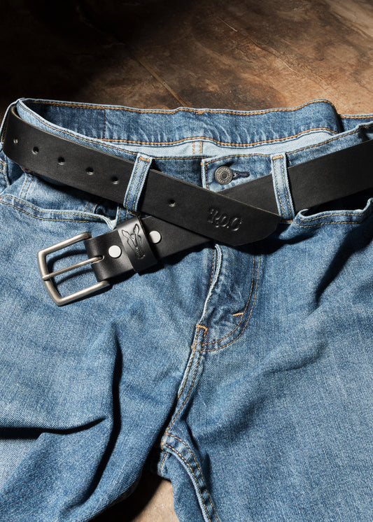 Handmade Leather Belt - Missouri Black Edition